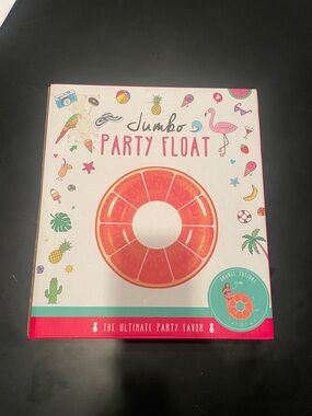 Jumbo Orange Party Float - Retro Tropical Pool Ring